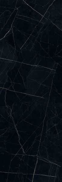 Mármol gris oscuro con vetas blancas.