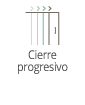 Diagrama que muestra un cierre progresivo, con flechas apuntando hacia la derecha y una 