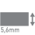 Rectángulo gris con una altura de 5,6 mm.