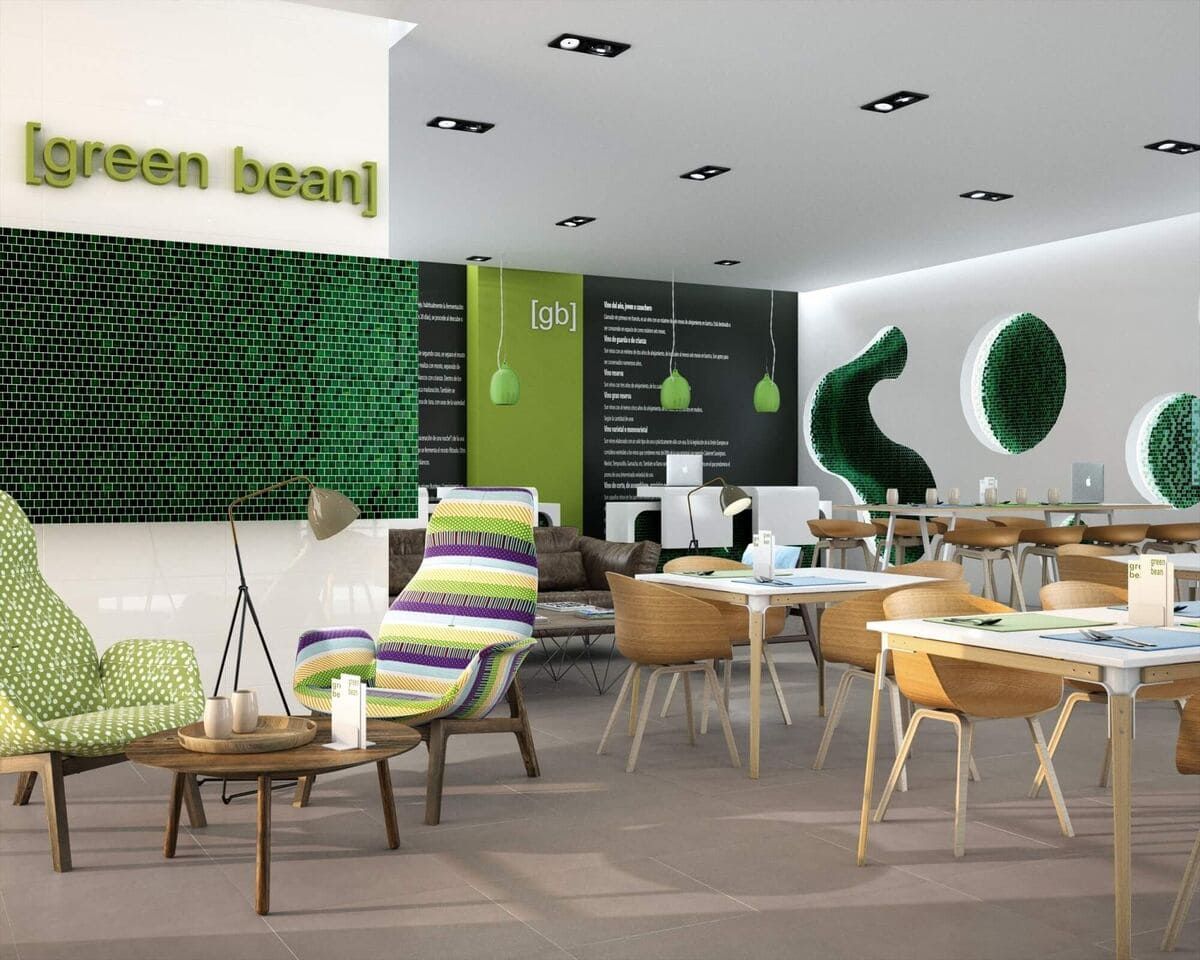 Interior de cafetería 