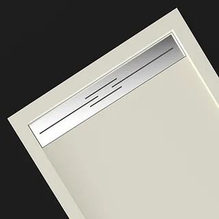 Placa cuadrada de metal cepillado con una cuadrícula de 4x4 de cuadrados empotrados. Logotipo 