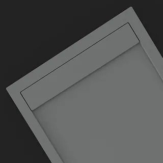 Cuadrado blanco texturizado con esquinas biseladas, contorno gris claro y texto tenue en la parte inferior.