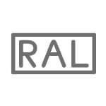 Pared blanca con una fina franja horizontal plateada que la atraviesa.