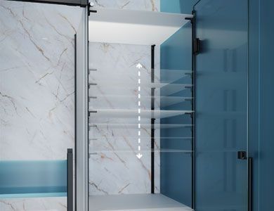 Marco rectangular negro con bordes curvos, sobre un fondo gris.