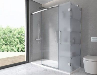 Marco rectangular negro con bordes curvos, sobre un fondo gris.