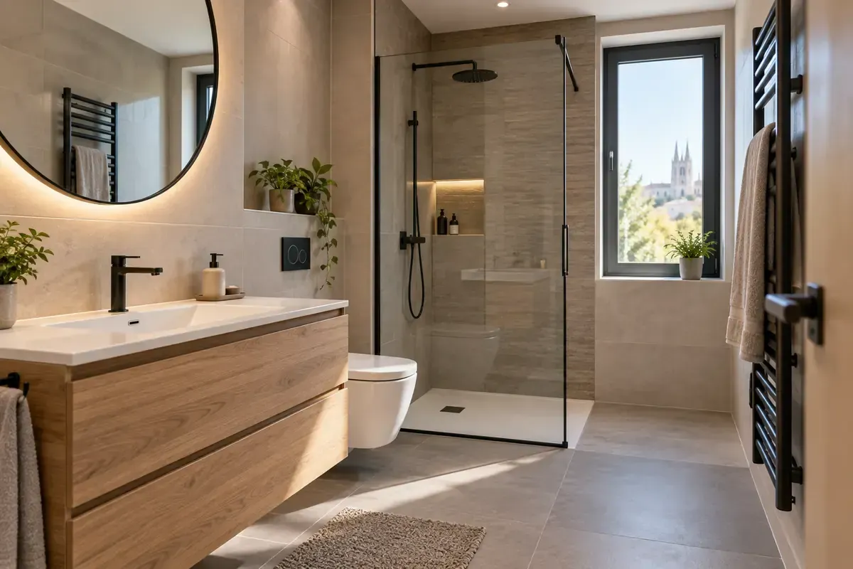 Baño renovado mediante una reforma en Burgos