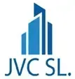 Logotipo de edificio estilizado de color azul con "JVC SL." debajo.