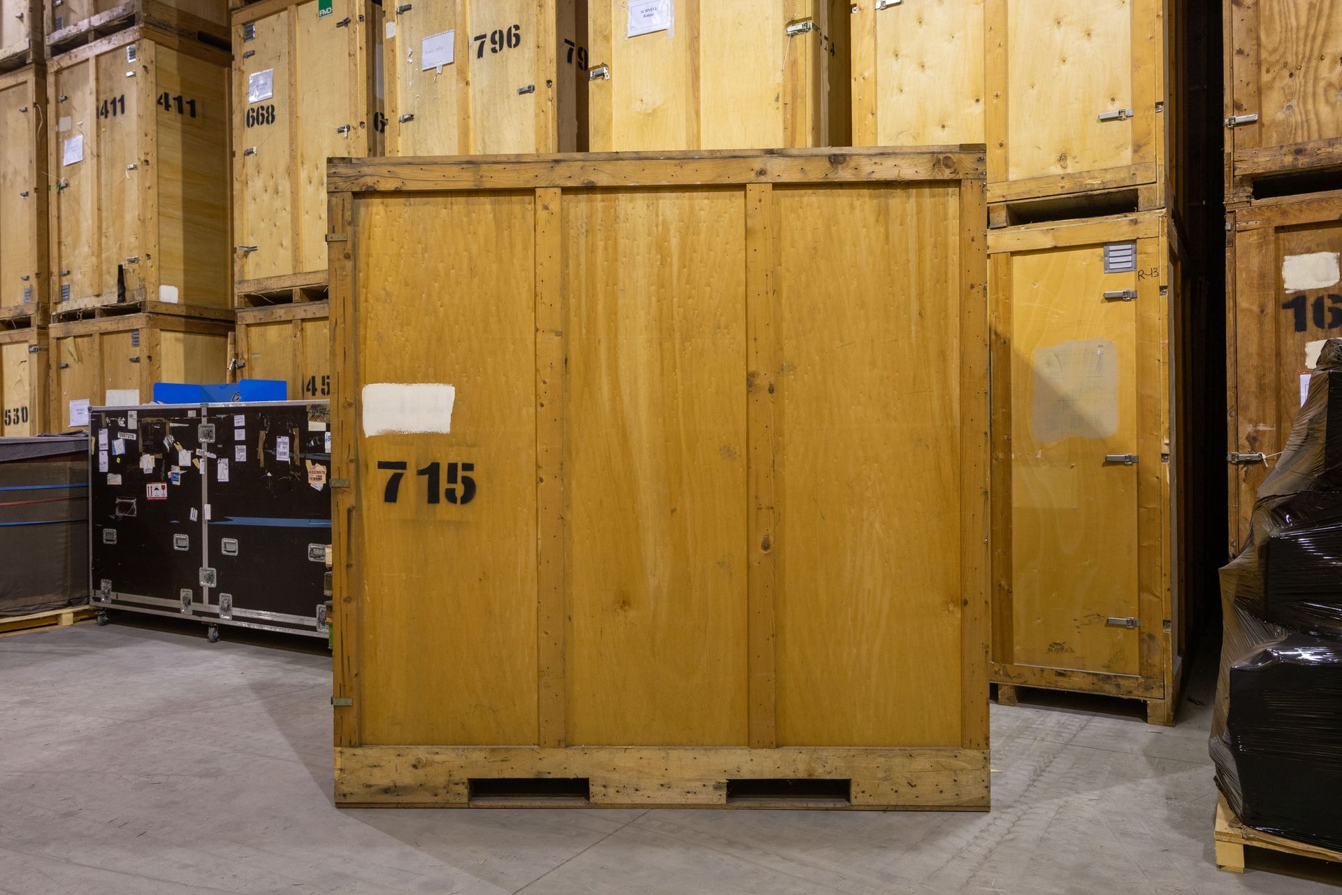 Grande caisse en bois de stockage