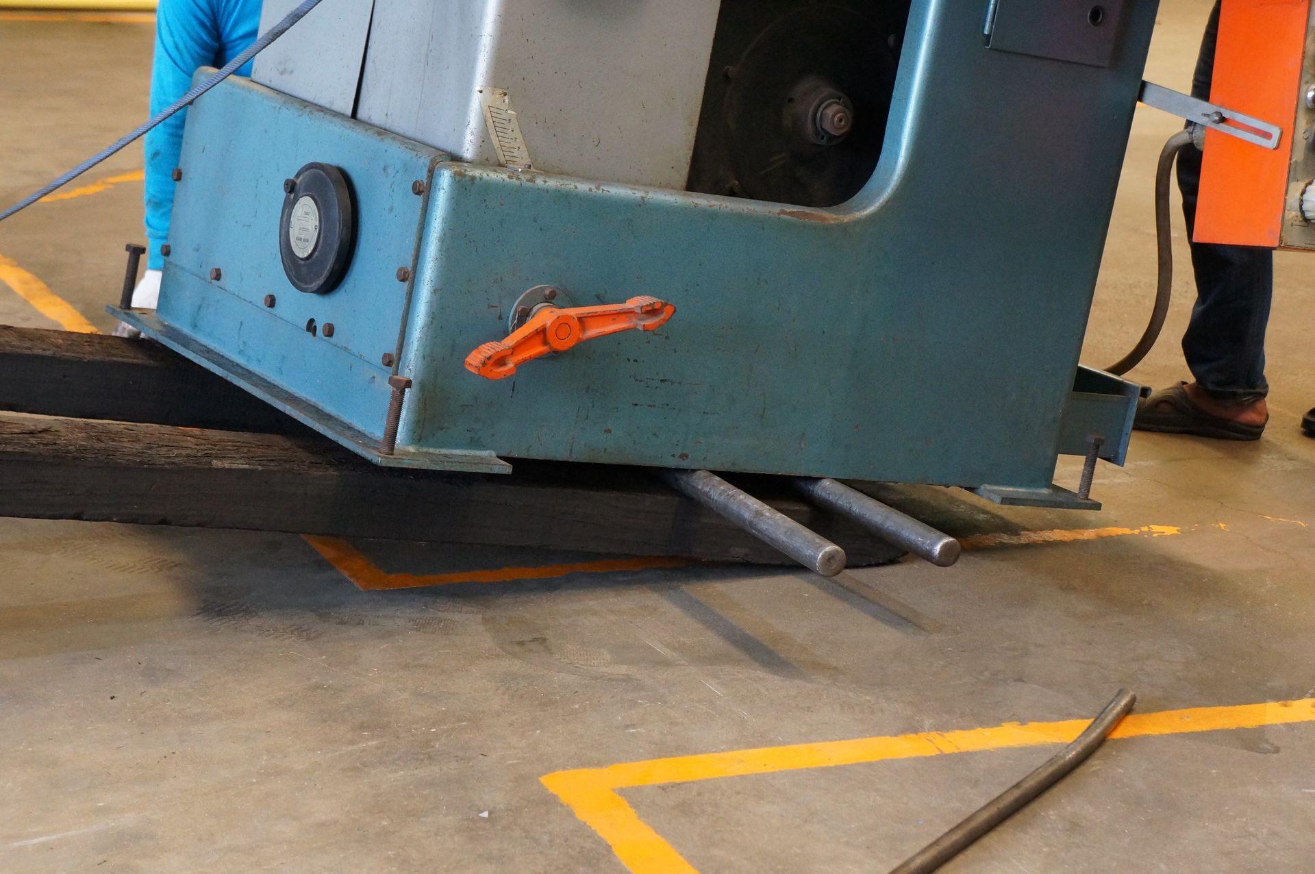 Déménagement d'une machine industrielle