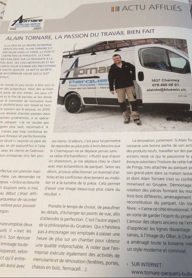 Alain Tornare: vente, pose & entretien de parquets