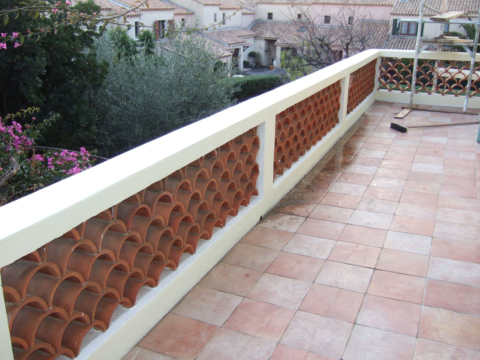 Carrelage d'une terrasse