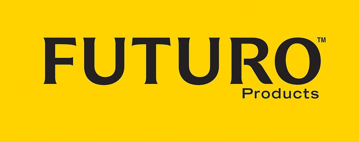El logotipo de los productos Futuro es amarillo y negro.