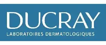Un logotipo azul y blanco para los Laboratorios Dermatológicos Ducray