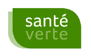 Una hoja verde con las palabras sante verte escritas en ella.