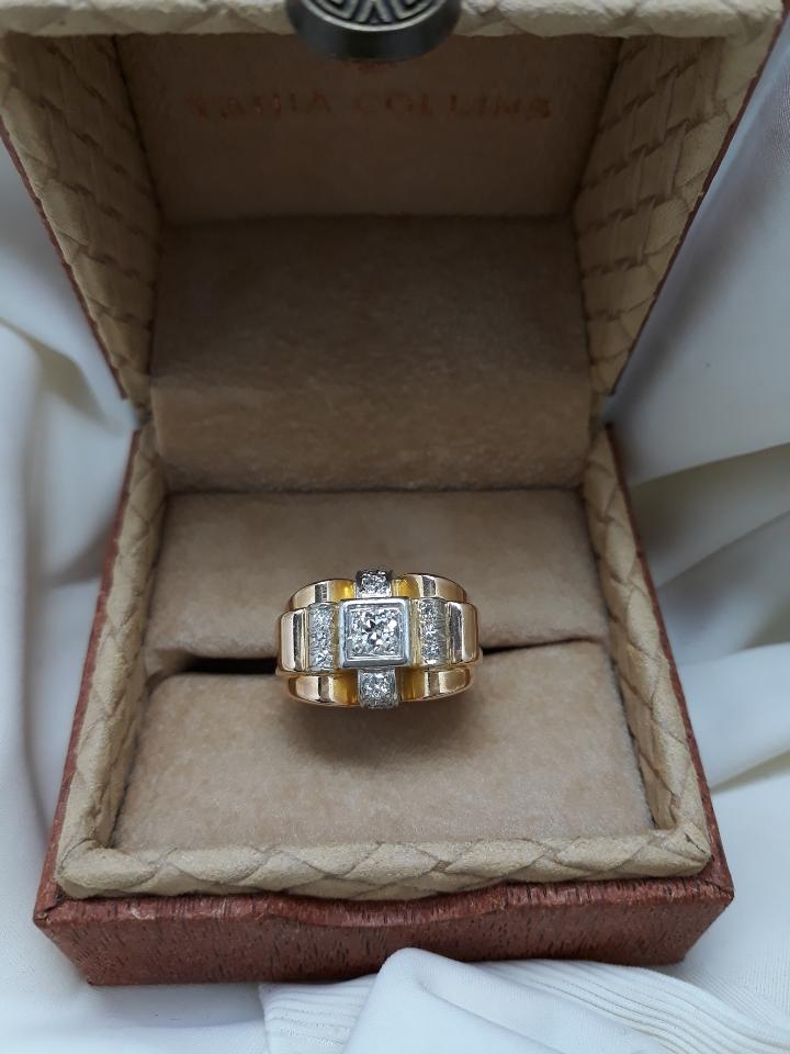 Bague or et diamants