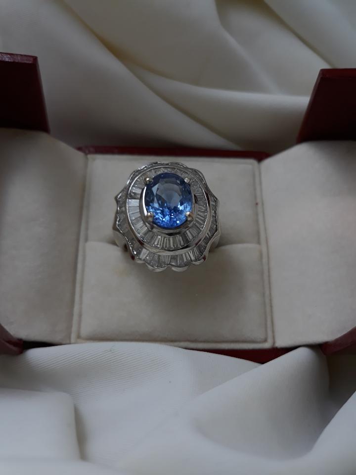 bague saphir et diamants