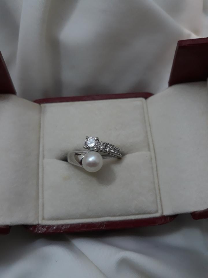 Toi et Moi perle et diamant