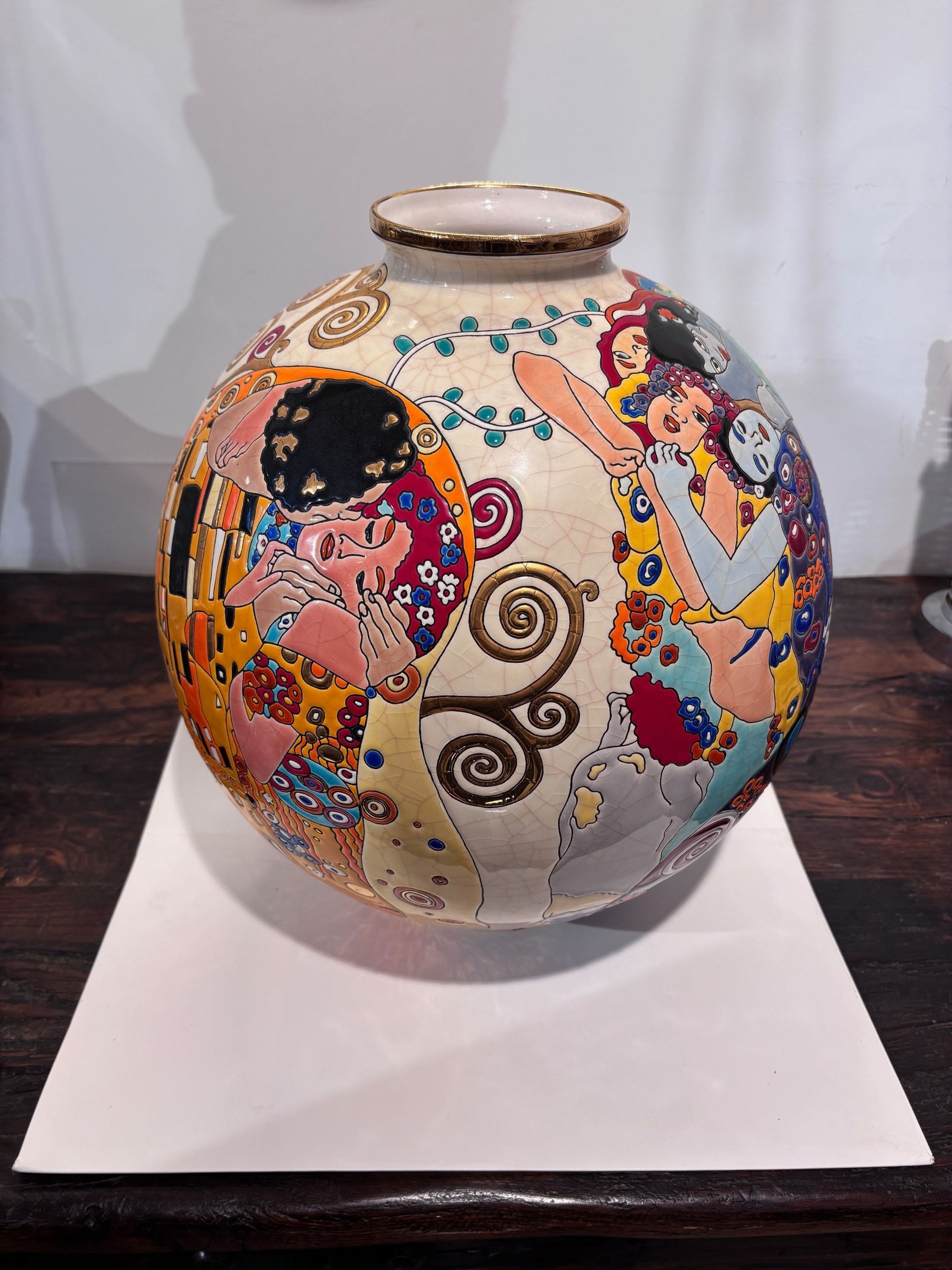 Vase de Longwy HOMMAGE à KLIMT