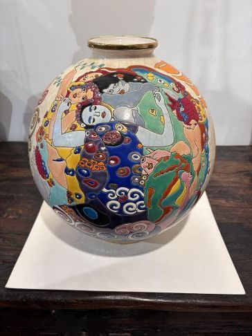 Vase de Longwy HOMMAGE à KLIMT