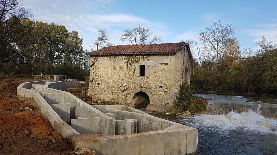 Passe à poisson réalisée à La Roche Chalais
