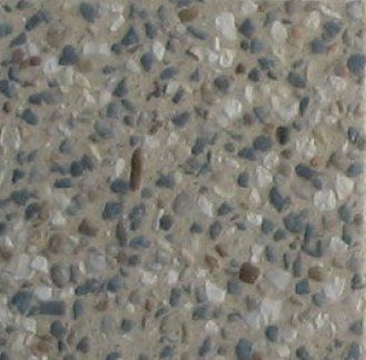 Échantillon béton décoratif, pierres variées