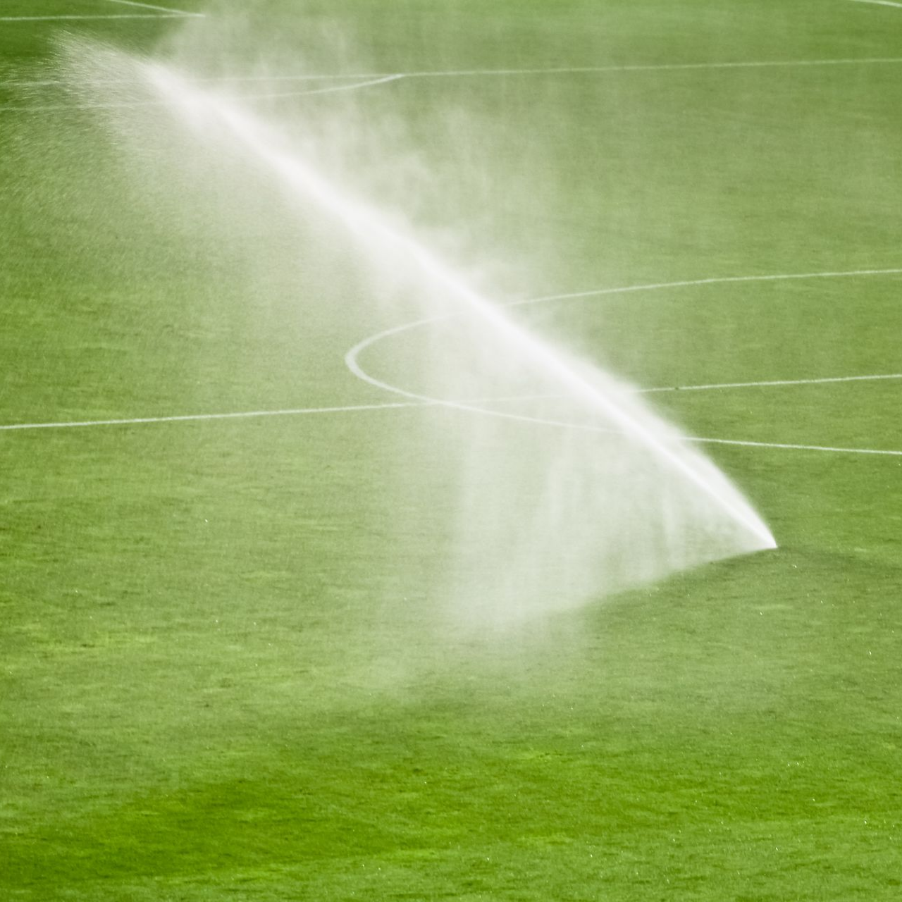 Arrosage automatique d'un stade de football