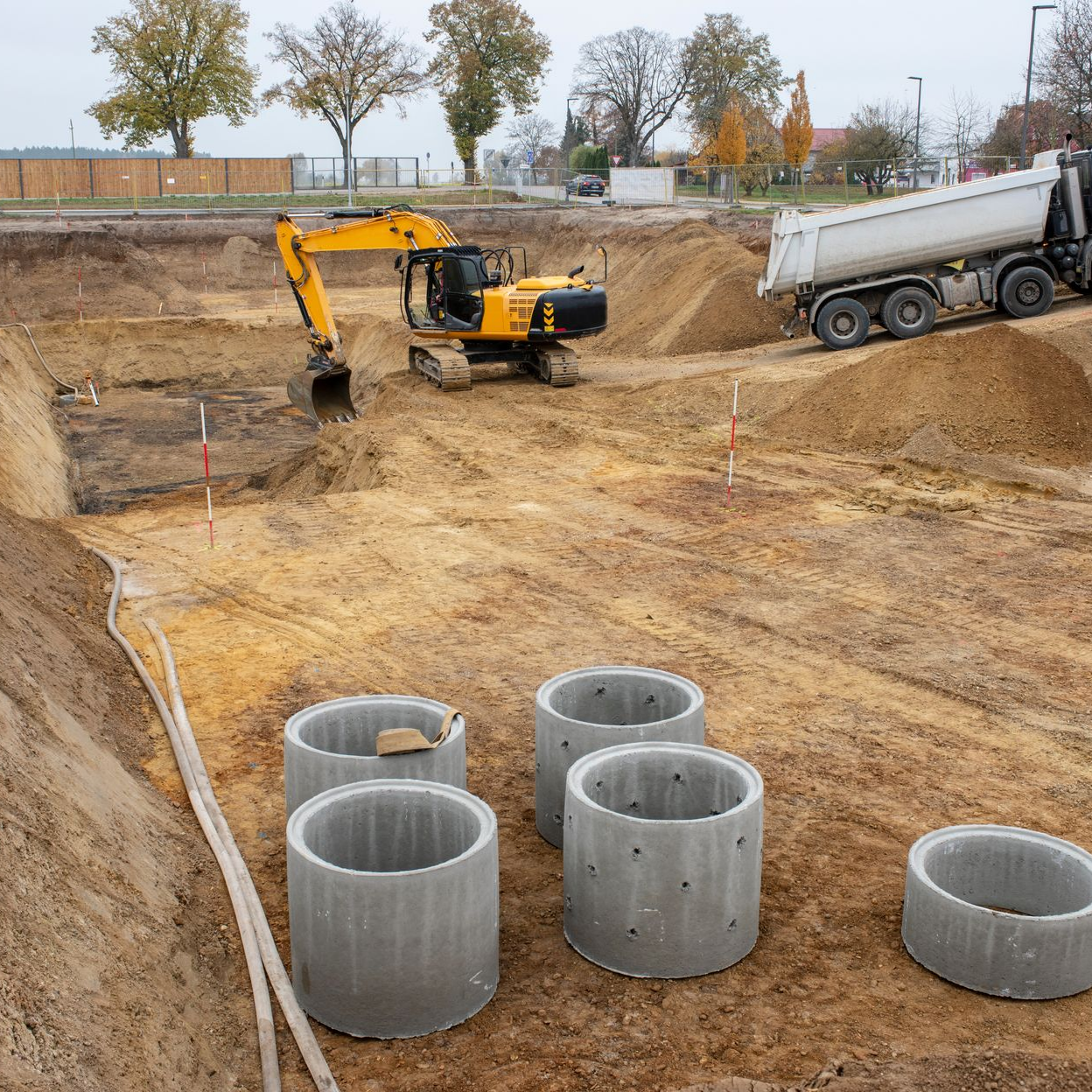 Terrassement et excavation pour un nouveau bâtiment