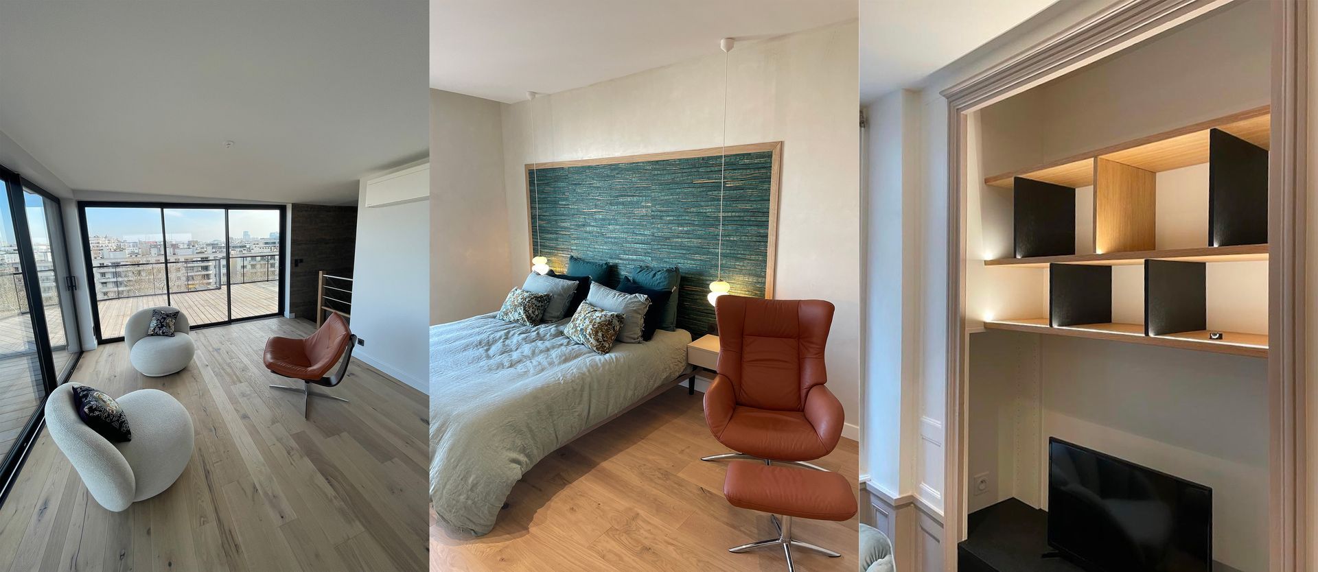 Collage photo des réalisations modernes par Franck Delahaye