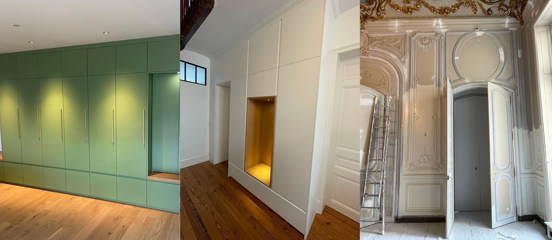 Collage photo de quelques armoires et peintures par Franck Delahaye