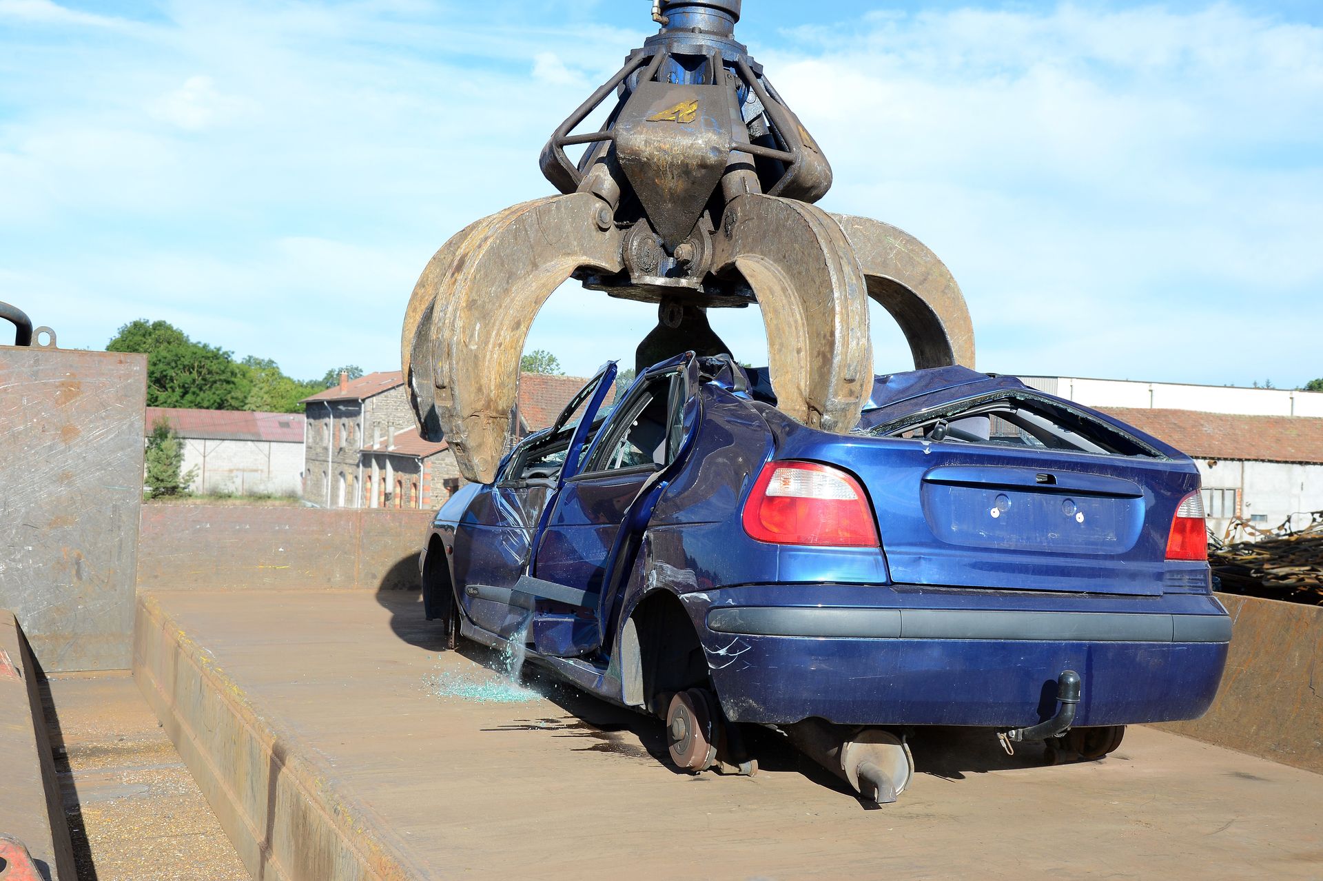 Enlèvement voiture bleue