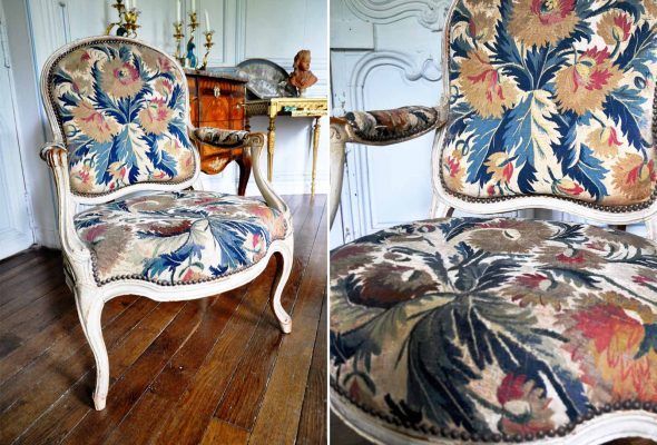 Photo de fauteuil ancien.