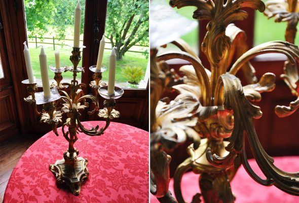 Photo d'un chandelier ancien.