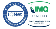 Se muestran dos logotipos de iqnet e imq sobre un fondo blanco.