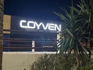Letrero luminoso para publicidad de ventanas de PVC