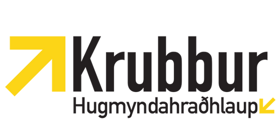 Svart og gult lógó fyrir krubbur hugmyndahradhlauf