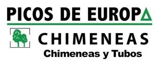 A logo for picos de europa chimeneas chimneys and tubes