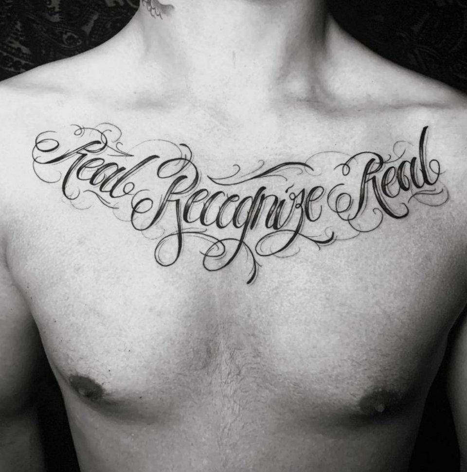 Tätowierter Schriftzug