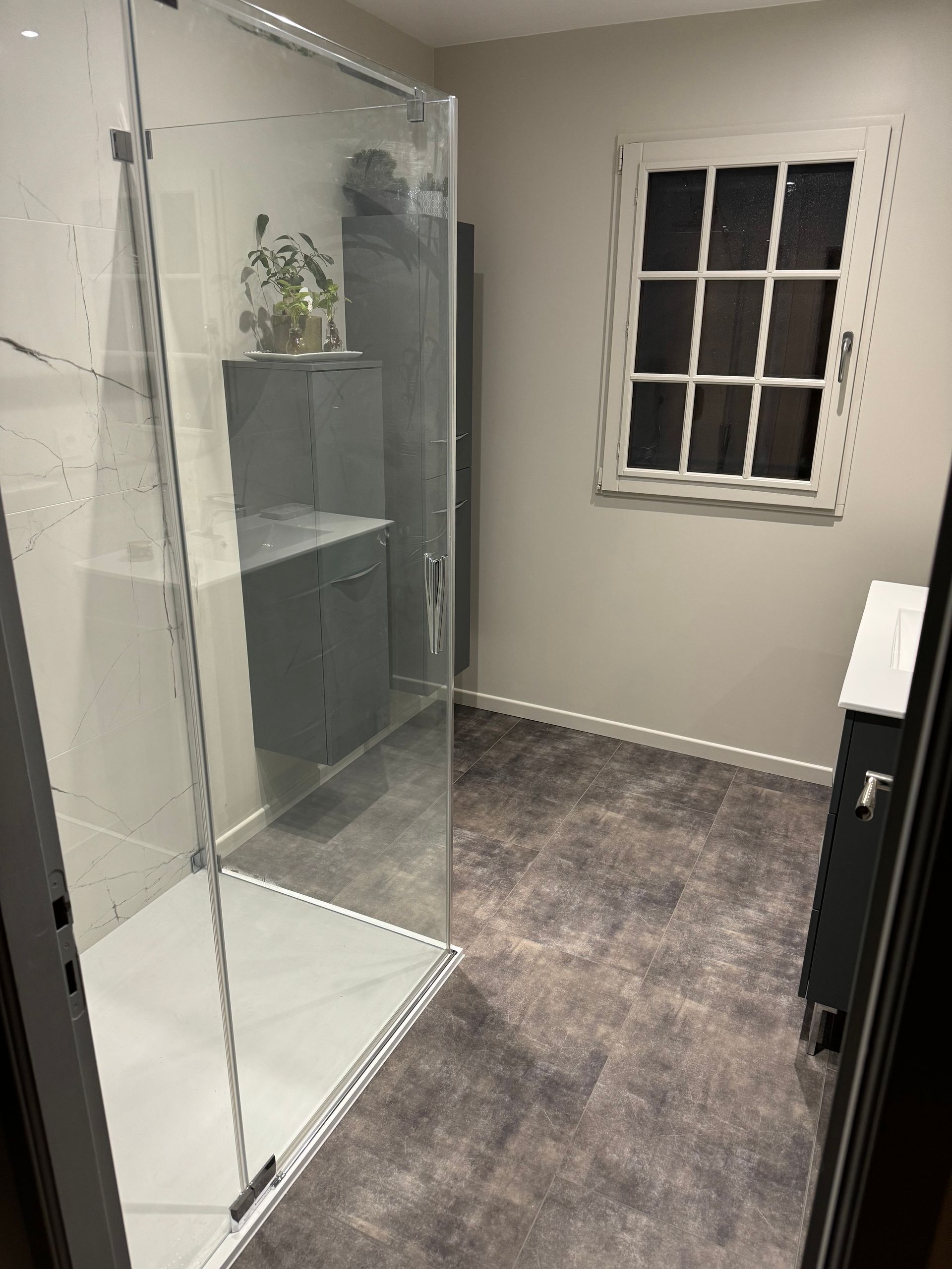 Rénovation salle de bains, cabine douche