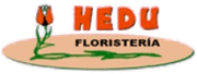 Un logotipo para una floristería llamada Hedu Floristeria.