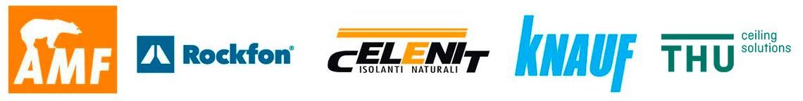 Una imagen borrosa de un logotipo de Knauf sobre un fondo blanco.