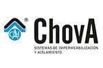 Se muestra un logotipo de una empresa llamada Chova sobre un fondo blanco.