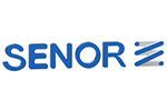 El logotipo de Senor es azul y blanco sobre un fondo blanco.