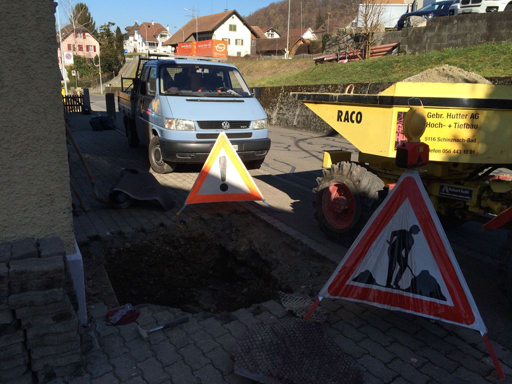Wasserrohrbruch - Gebr. Hutter AG - Schinznach Bad