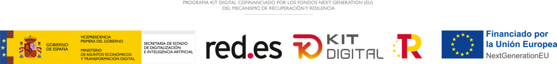 Logotipos para red.es, KIT DIGITAL y la Unión Europea.