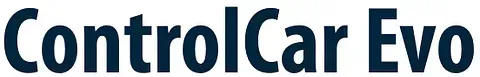 Logotipo de texto ControlCar Evo en color azul oscuro.