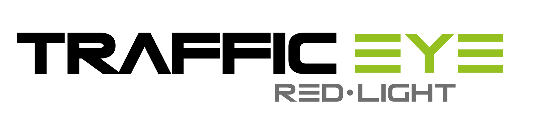 Logotipo de Traffic Eye, empresa de seguridad vial. El texto es negro y verde, con la palabra