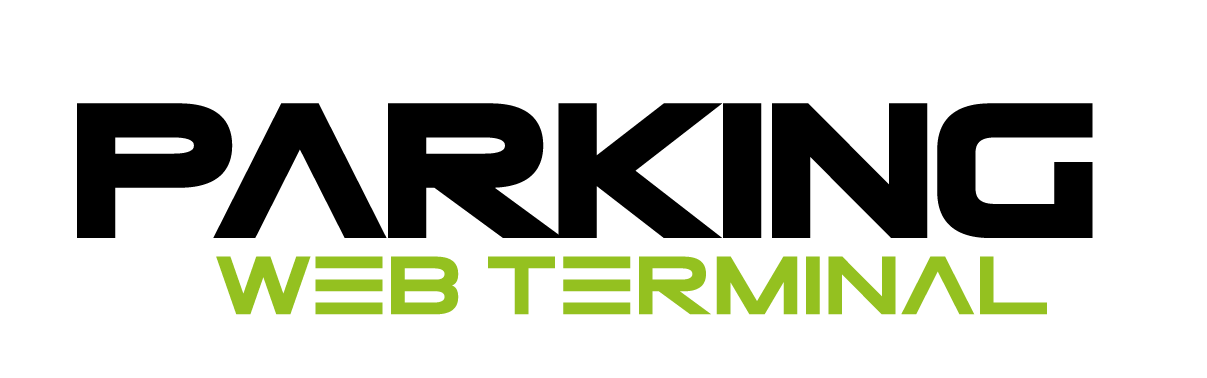 Logotipo “PARKING WEB TERMINAL” en color negro y verde lima.