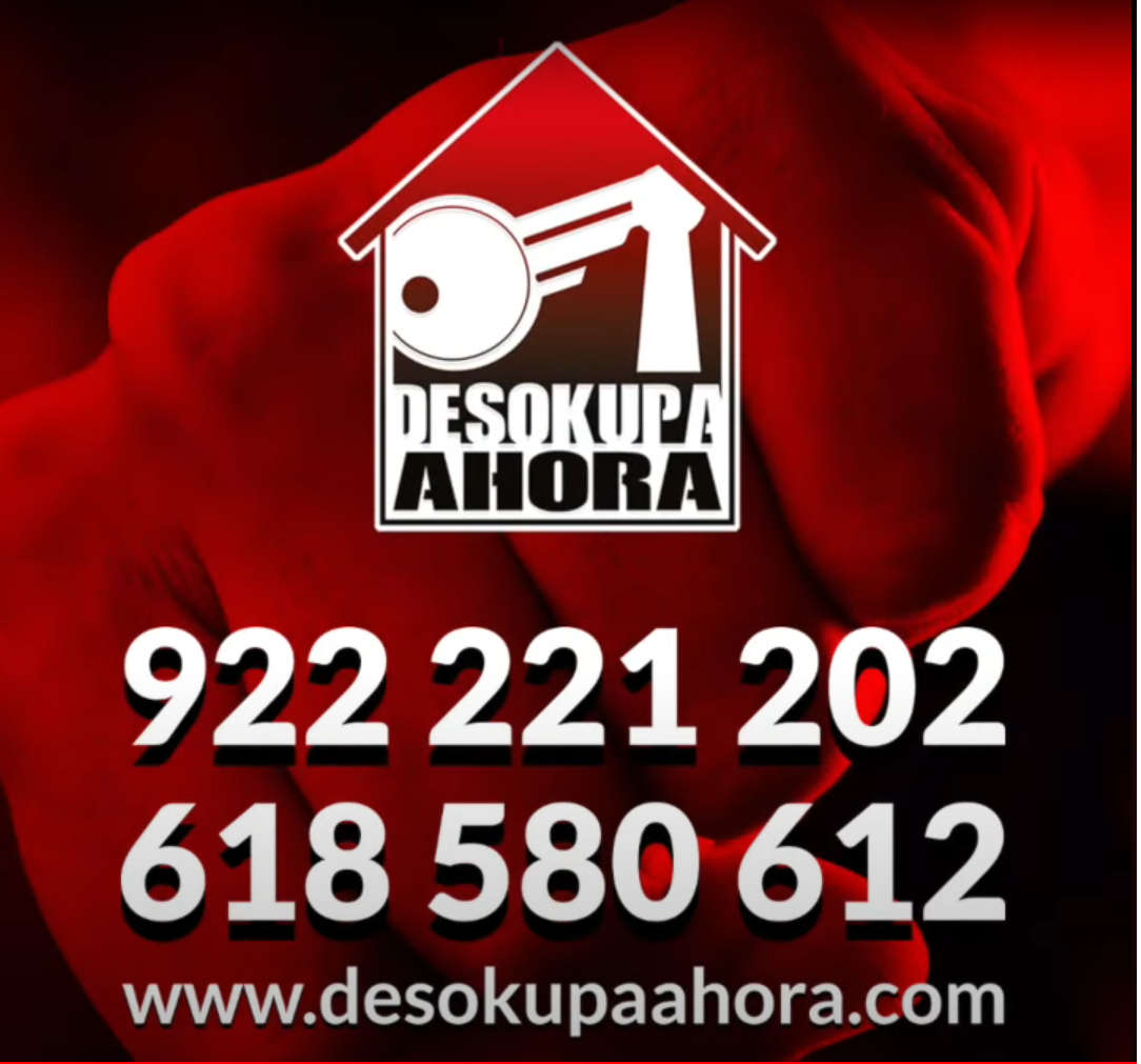 A sign that says desokupa ahora on it
