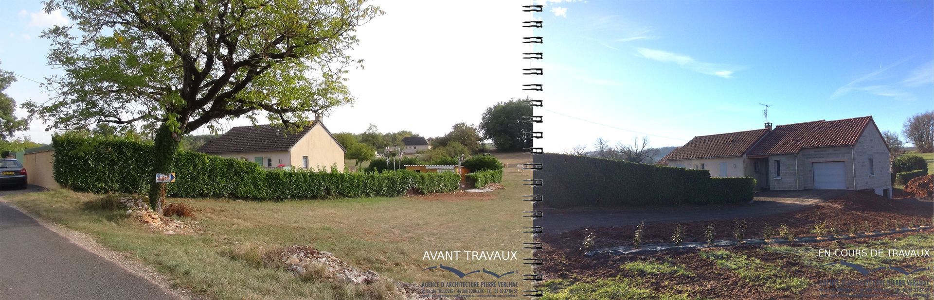 Avant après réhabilitation d'une maison