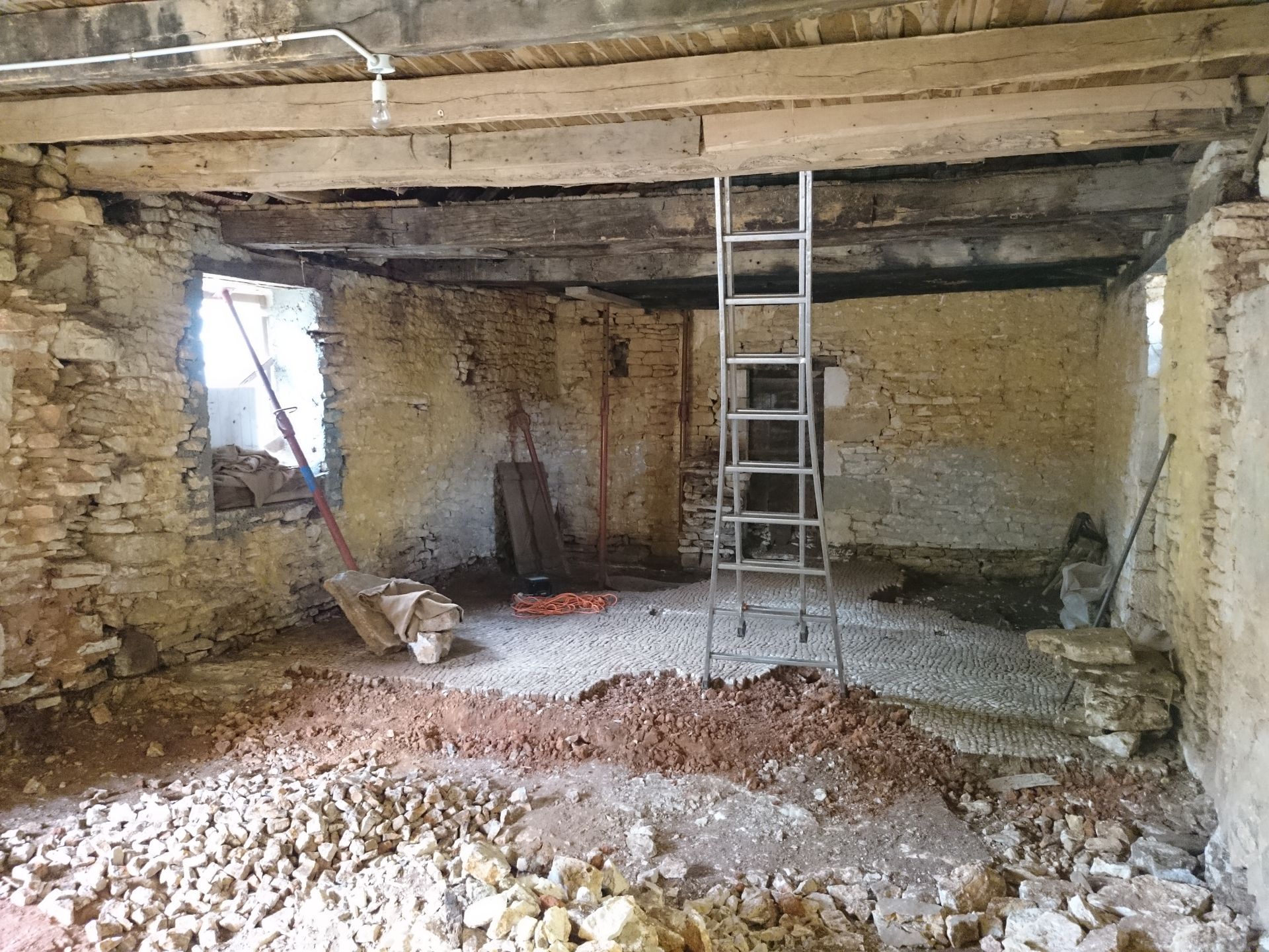 Salle à manger en rénovation